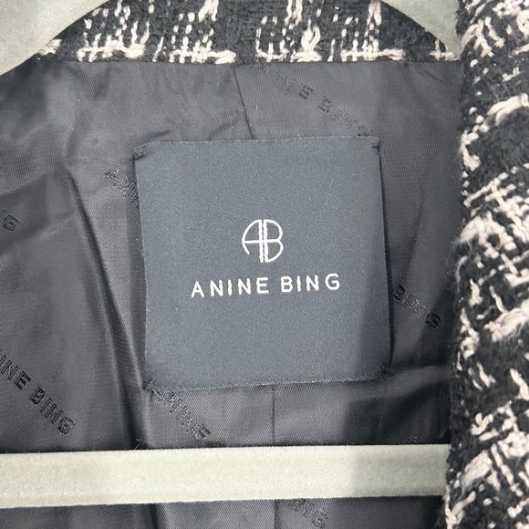 Anine Bing Madeleine Double Breasted Tweed Blazer - Picture 7 of 10